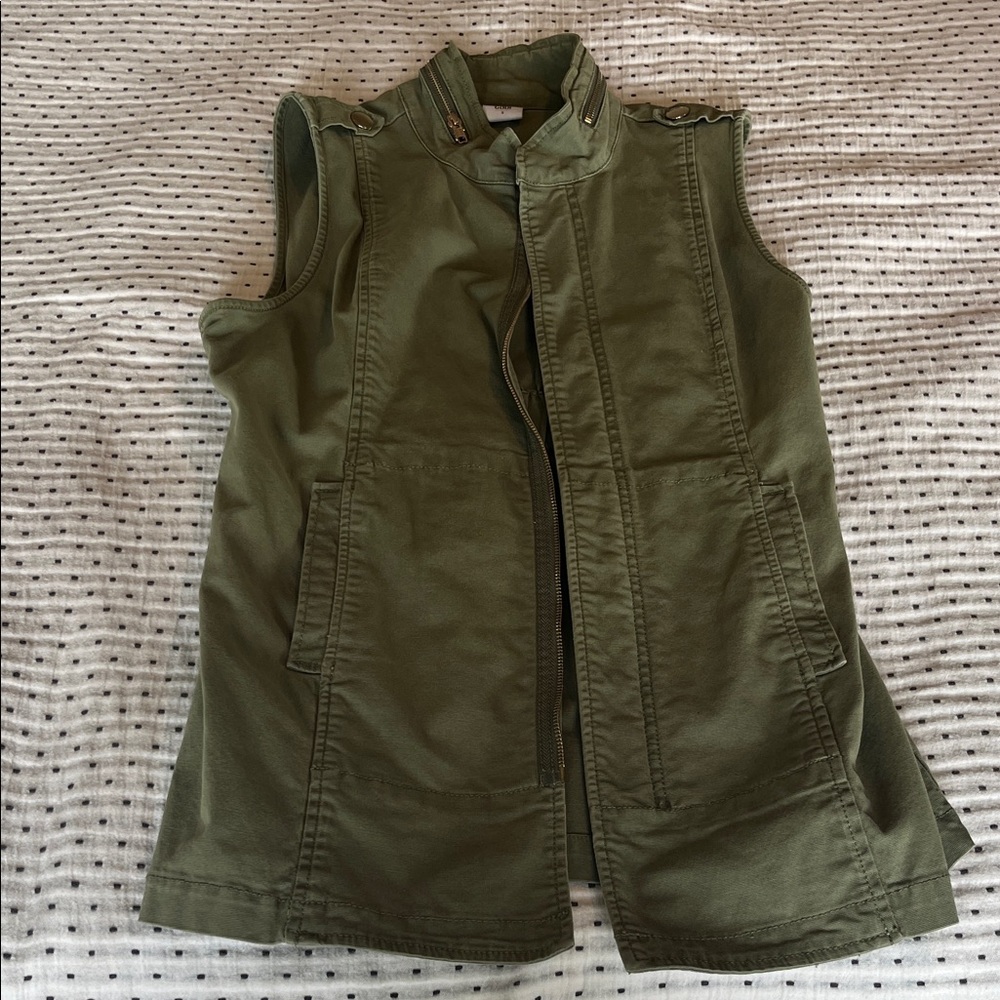 CAbi Army Green Sleeveless Vest